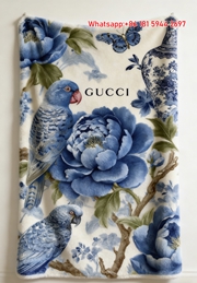 Blue Porcelain Parrot Tapestry Gucci Chinoiserie Dream throw blanket IMG_2791